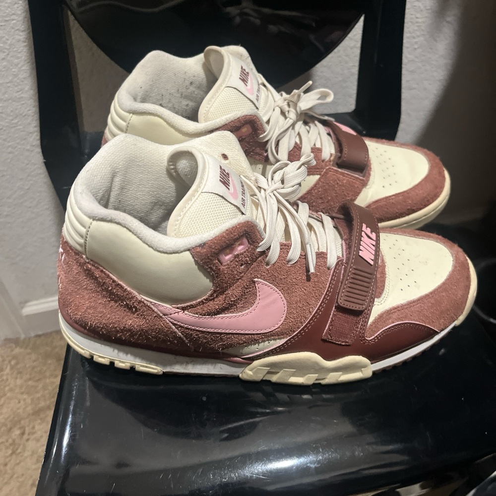 Nike air trainer 1 white and pink trainers